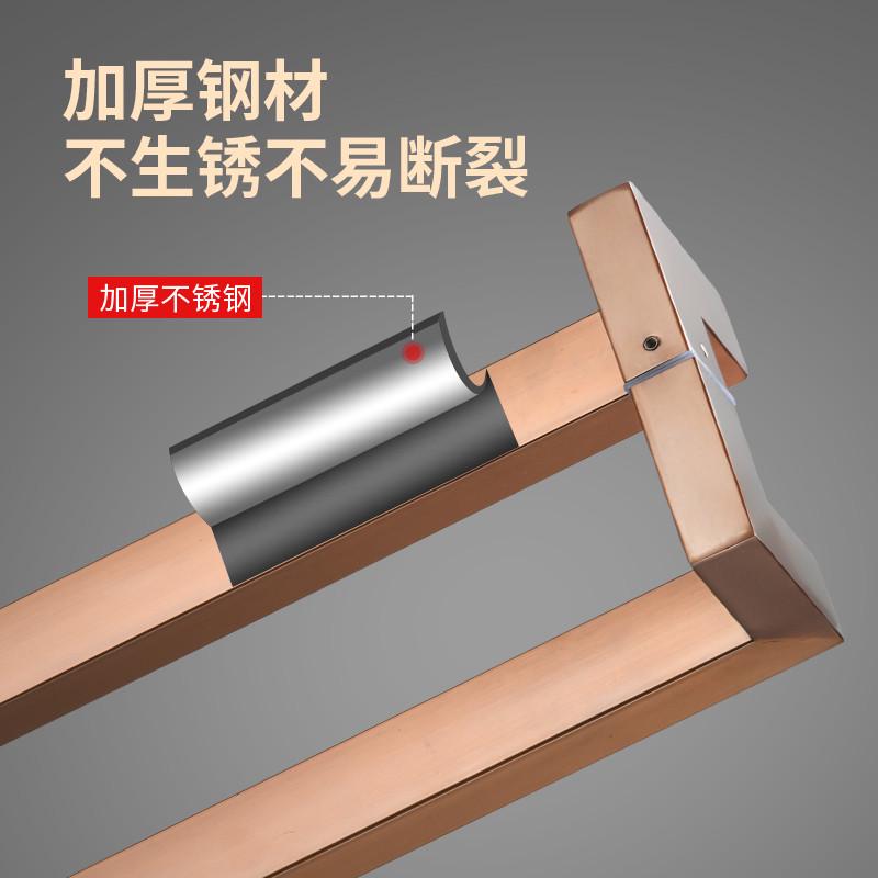 玻璃门拉手双弯拐角方管有框门不锈钢把手玫瑰金黑钛金木门方形