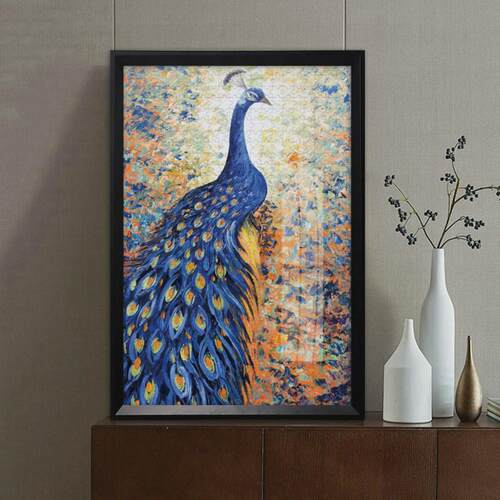 td61拼图50x7075相框1000片框架2000片画框实木黑色装裱全开挂墙