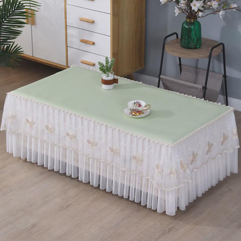 防水防油防烫茶几电视柜餐桌布防尘罩简约长方形皮革全包桌布新款