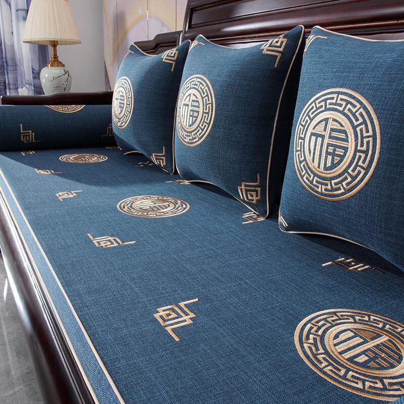 中式红木沙发坐垫新中式实木家具沙发垫罗汉床垫子套罩海绵垫