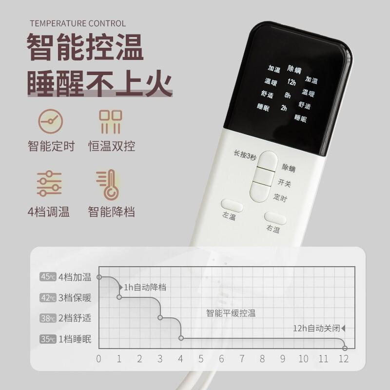 电热毯单双人双控智能调温学生宿舍专用儿童床小型小尺寸电褥垫子