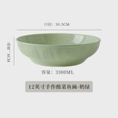 酸菜鱼大盆碗家用大号双耳汤碗盘子12寸陶瓷汤盆水煮鱼大罗国