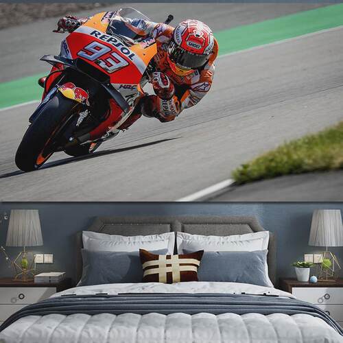 。罗西马奎斯大挂布摩托机车墙壁装饰挂毯床头卧室宿舍酒吧背景墙