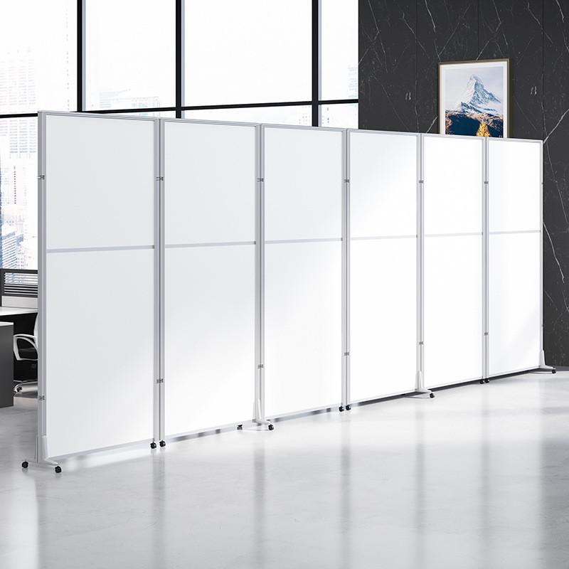 办公室简易屏风隔断简约现代折叠车间移动活动屏风推拉隔断墙挡板
