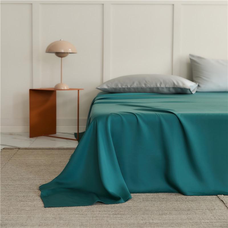纯色60s三件套精天丝床笠单件夏季冰丝床单床罩兰床垫保护罩床套