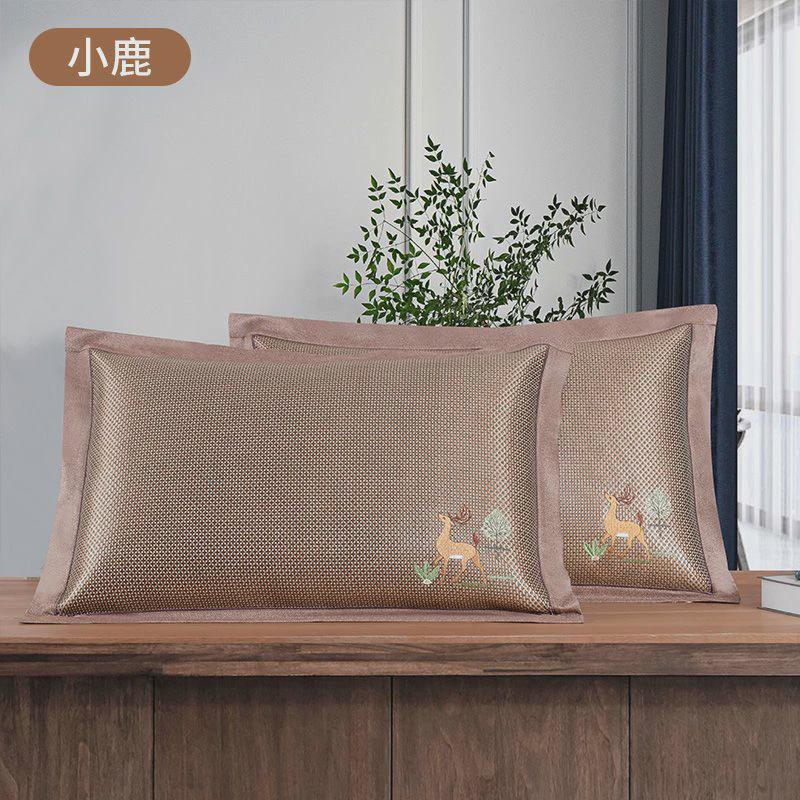 一对/单只装枕头枕套枕套凉爽凉席夏天成人藤席枕头凉枕套可水洗