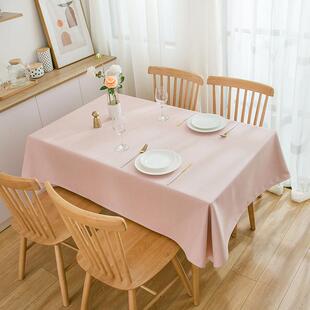 棉麻布艺儿童书会议台布亚麻现代轻奢盖布餐桌布纯色桌垫大桌包邮