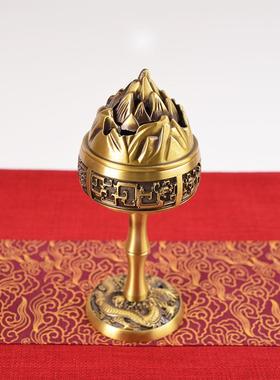 宏达 全黄铜博山熏香炉 直播爆款铜器铜香炉礼品摆件