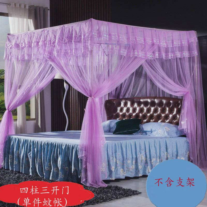 蚊帐支架不锈钢方型加粗直径落地)不含蚊帐(不接驳整条1.5米1.8