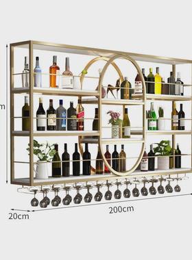 酒柜壁挂式置物架子酒架铁艺客厅酒吧餐厅装饰挂墙红酒展示架吧台