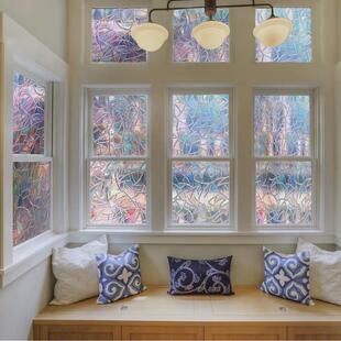 厂家直供批发窗花胶静电膜磨砂玻璃贴鳞片免装饰窗户pvc磨砂贴纸