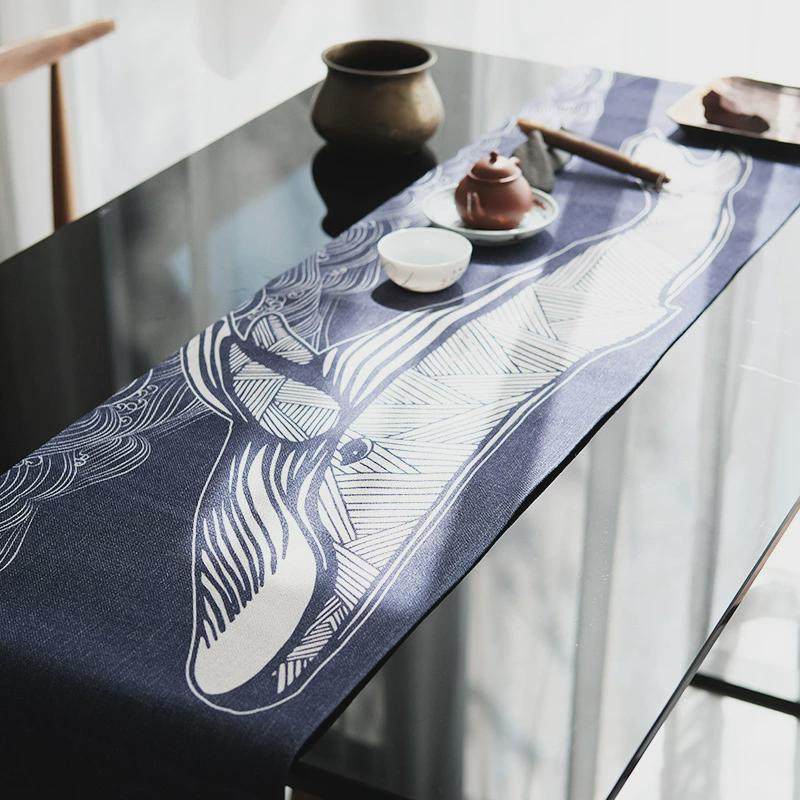 民族风简约中式日床尾巾民宿棉麻桌旗料电视柜鞋柜长条方形盖布,居家布艺,桌旗,淘宝优惠券,粉丝福利购,淘宝优惠卷