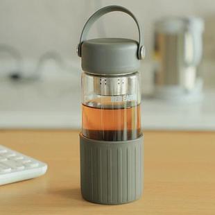 女水杯子大容量单层玻璃杯男茶水分离泡茶杯家用便携过滤随手杯
