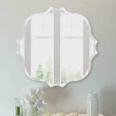 异型斜边镜子浴室装 饰创意壁挂镜客厅背景墙玄关艺术镜软装 餐边