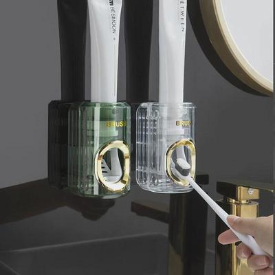 免打孔自动挤牙膏器浴室透明挤牙膏器家用壁挂按压式牙膏挤压器