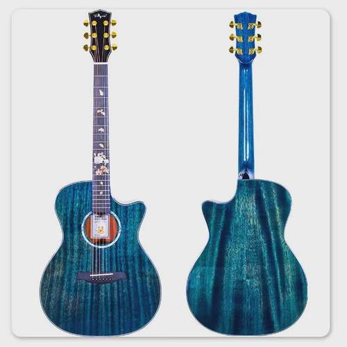 厂家现货40寸民谣吉他初学者原声吉他guitar成人乐器桃花芯吉他