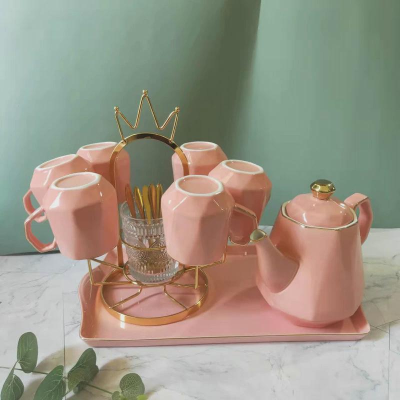 2tcu轻奢水杯结婚茶杯杯子套装陶瓷家用客厅杯具水具茶壶茶具家庭