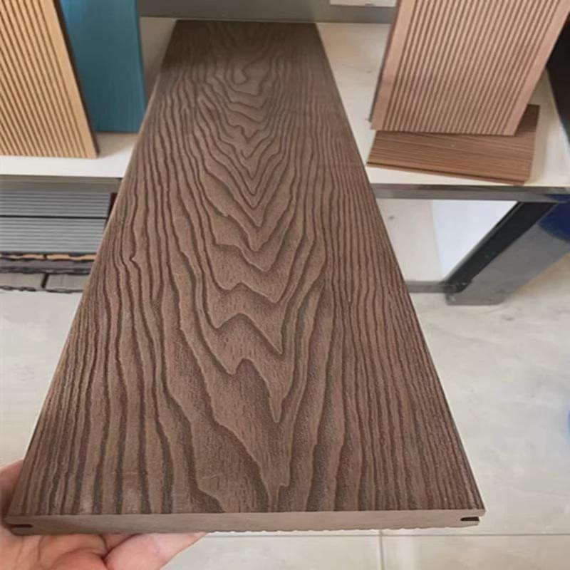 户外塑木地板园林广场实心公园防腐露台栈道二代材料挤室外木塑共