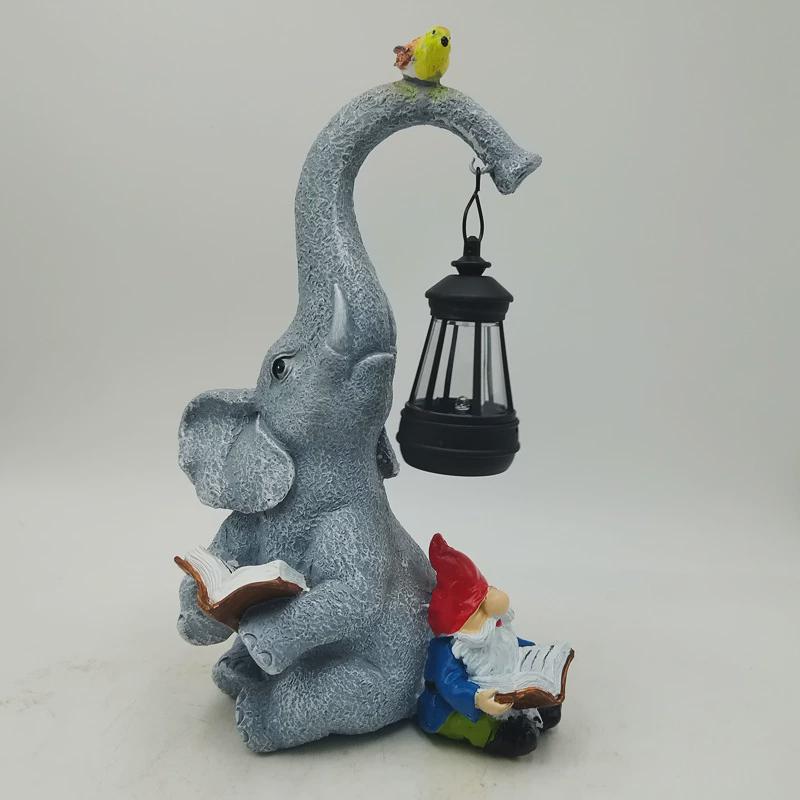 猫咪大象造景太阳能动物摆件花园庭院阳台装饰盆景民宿精灵