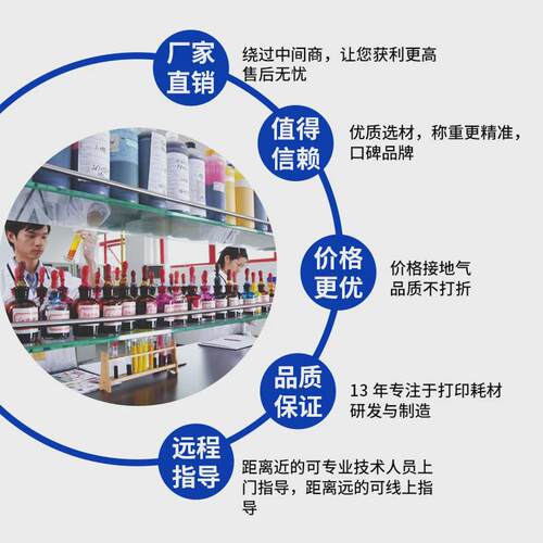 dtfink墨水烫画白墨适合xp600i32004720i600喷头柯式烫画墨水