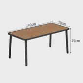 户外桌椅庭院露天塑木室外北欧防水防腐防晒简约阳台休闲桌椅别墅