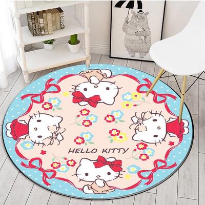 卡通可爱儿童房圆形地毯客厅地毯卧室吊篮加厚地垫床边电脑椅地垫