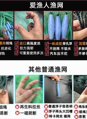 鱼网粘网三层渔网丝网挂网捕鱼网鲫鱼沉网浮网渔具沾网绿丝水库海