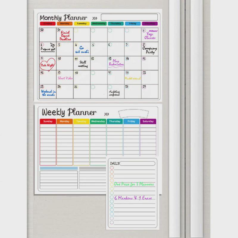 Fridge Sticker Message Board Menu Magnetic Calendar For Frid