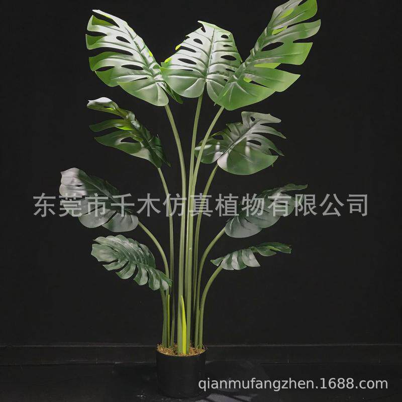 粉红摆件摄影拍摄道具旅人蕉色喷芭蕉婚庆场景布置仿真植物盆景