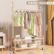 衣架落地卧室挂衣架可轮带移动家用室内网红轻奢晾衣架简易衣帽架