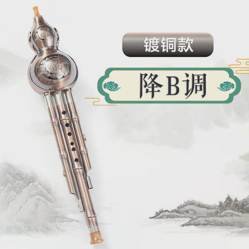 镀铜镀银葫芦丝C调降B调初学者小学生专业演奏型胡芦丝民族乐器