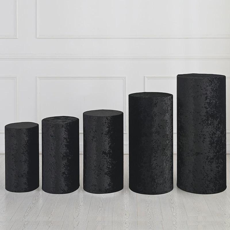 金钻绒圆筒套铁艺甜品桌布婚庆道具甜品台桌套圆柱形摆件盖布派对