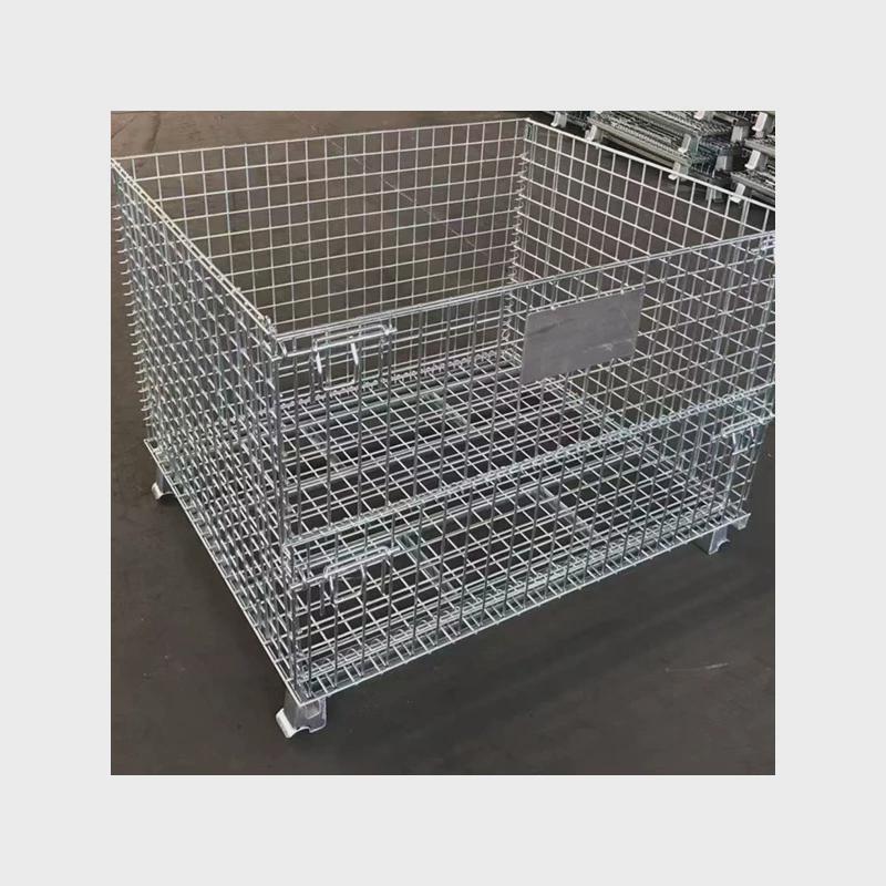 厂家供应可折叠仓储笼移动式钢丝不锈钢金属仓储笼仓储笼蝴蝶笼