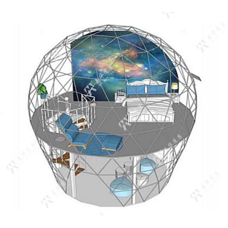 热气球形篷房星空民宿帐篷穹顶双层球异形创意圆顶景区酒店