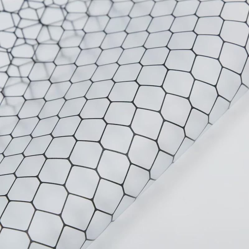 防静电网格帘pvc阻燃洁净棚无尘室帘全透明软门帘透明黑色网格帘