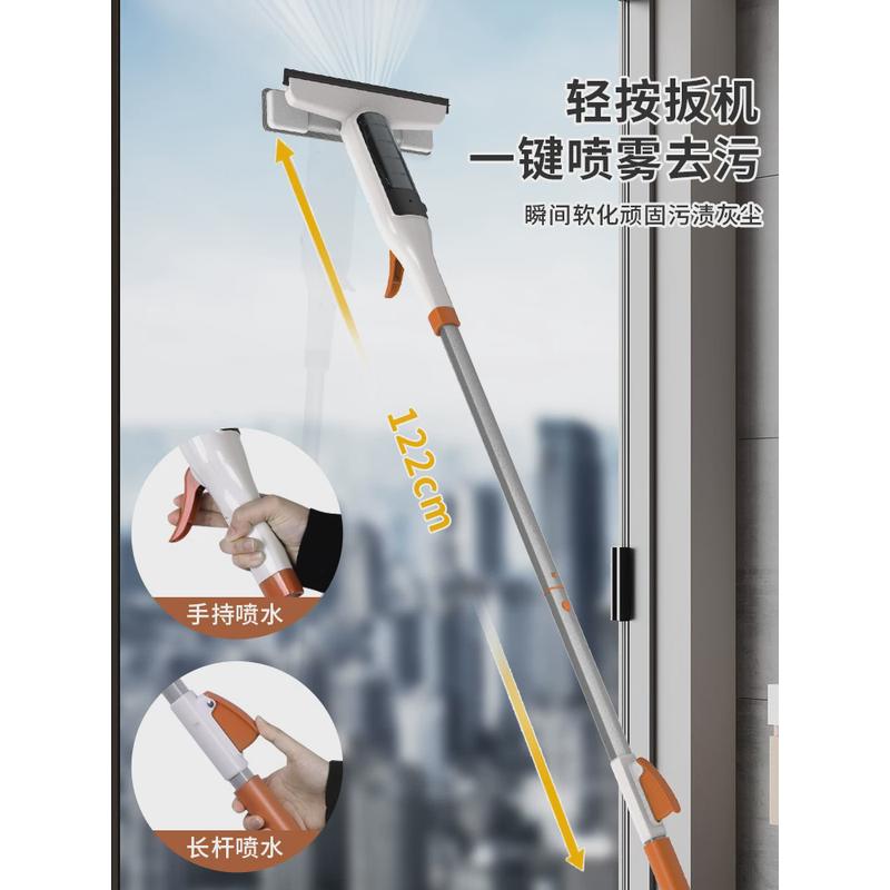 窗外搽玻璃窗户刮刀清洗家用双面擦高层擦工具刮水器板伸缩杆