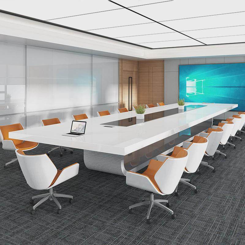 烤漆会议桌长桌简约现代大气高端大型长方形洽谈桌会议室桌椅组合,商业/办公家具,会议桌,淘宝优惠券,粉丝福利购,淘宝优惠卷