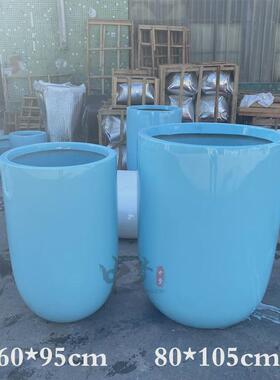 玻璃钢户外大口径种树圆形组合公园花箱广场公共区域园林花盆学校