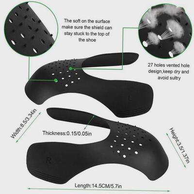 4Pcs Crease Protector Shoe Anti Crease Bending Crack Toe Cap