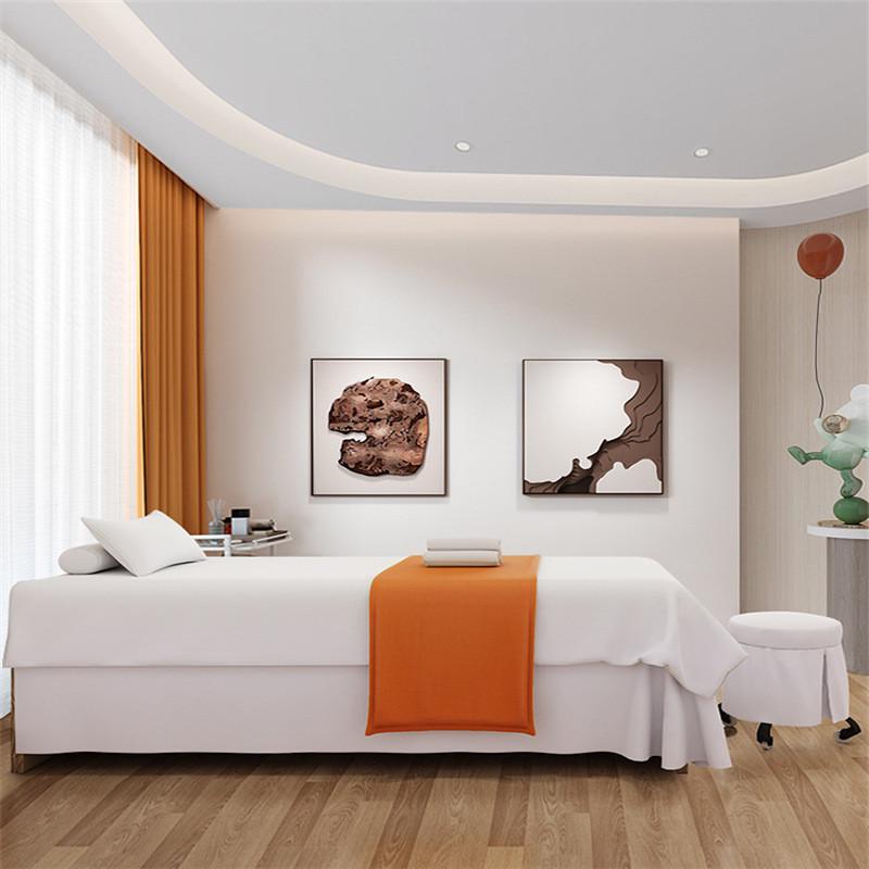 轻奢简约凳子高档美容院专用床罩美体按摩床单床罩美容床四件套套