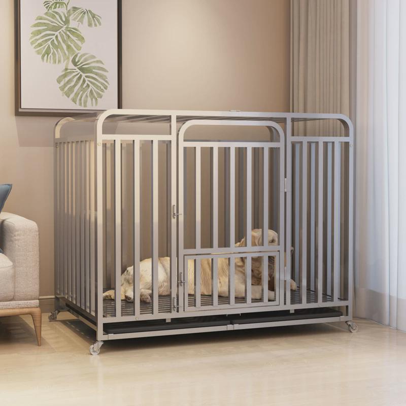 加粗全方管狗笼子批发狗笼大型犬铁笼狗房子室内大号狗窝笼子宠物