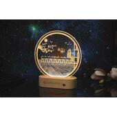 小夜灯定制企业周年礼品亚克力夜灯校园文创礼品创意实木发光摆件