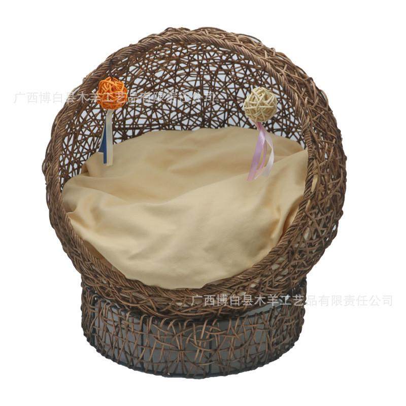 秋冬藤编大空间半封闭宠物窝肥猫专用草编狗窝中大型猫窝,宠物/宠物食品及用品,猫抓板,淘宝优惠券,粉丝福利购,淘宝优惠卷