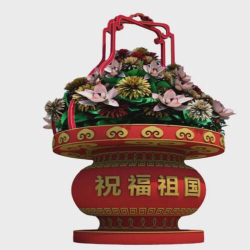 绿雕厂家大型仿真绿雕工艺品国庆主题绿雕造型广场立体花坛景观