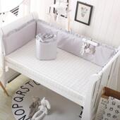 热销厂家直供婴幼儿防碰撞加4片床围床围床单宝宝棉被床上用品套