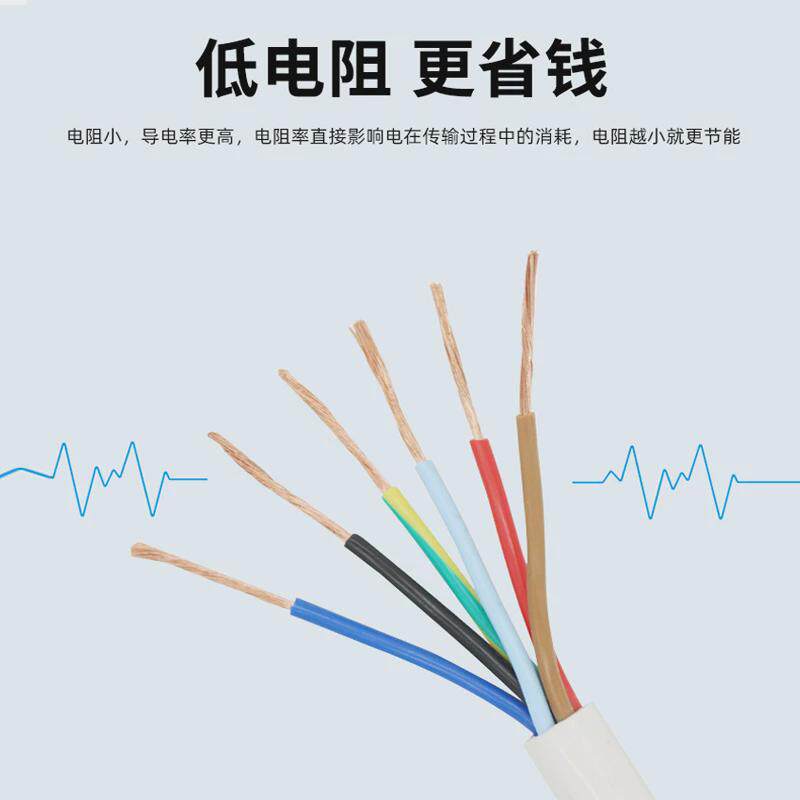 铜芯RVV电源线家装两芯多股护套RVV电线电缆2.54平方软护套线