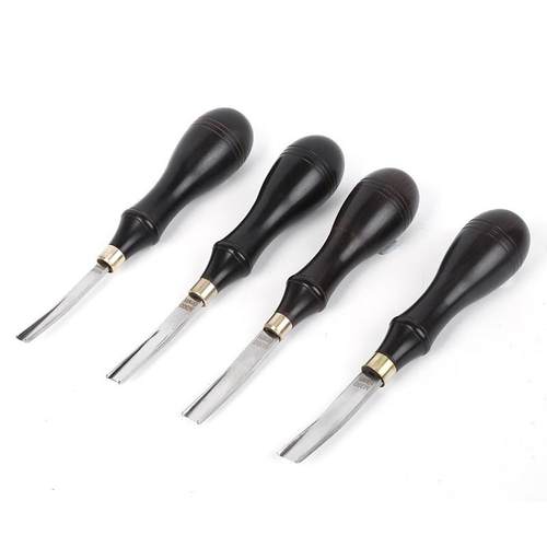 檀木削边器法式宽铲削薄刀皮革削薄器铲皮刀皮雕皮具M390材质