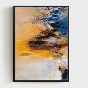 大尺寸手绘油画沙发背景墙抽象酒店客厅现代简约装 饰画轻奢挂画