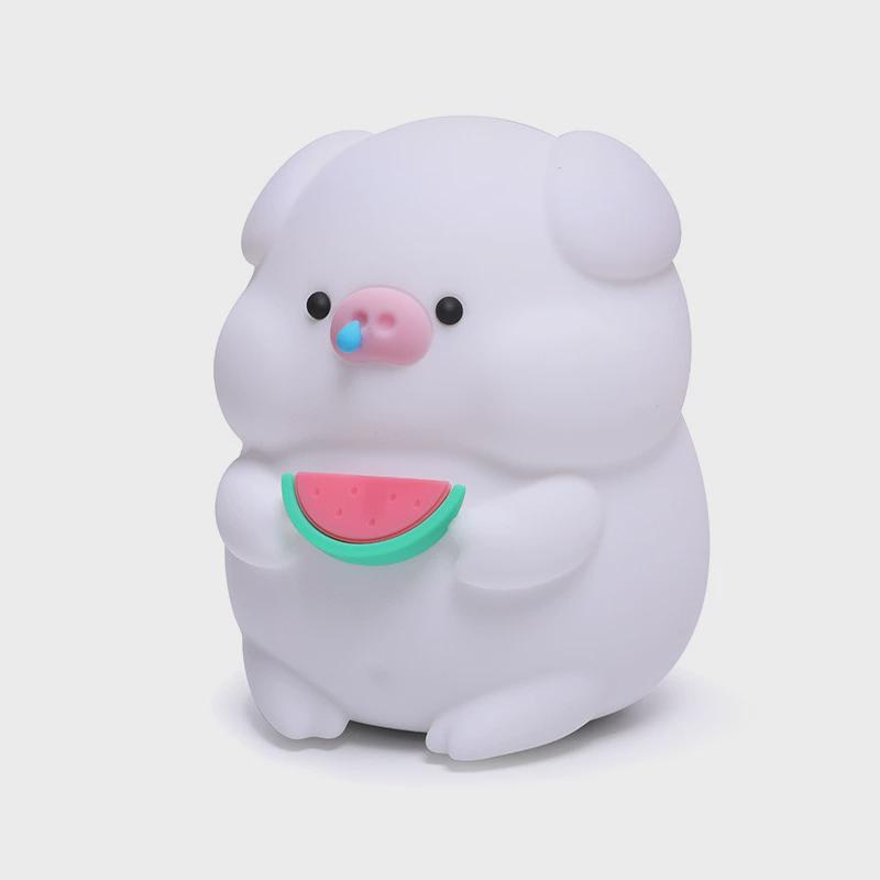 氛围灯狗小夜灯睡觉用儿童创意礼品桌面拍拍灯床头卧室睡眠款贪吃