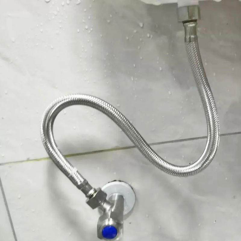 马桶配件连接编织管软管卫浴4分热水器304不锈钢进水钢丝高压管